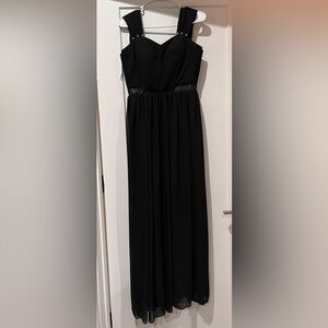 Black Dress Formal Prom Maxi Bridal Wedding Performance Sweetheart Size 4 Small